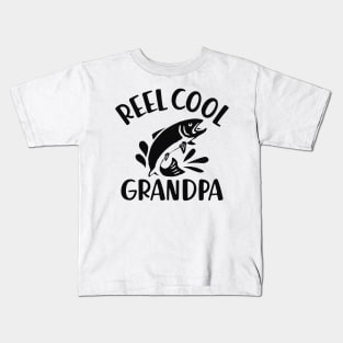 Fishing Grandpa - Reel cool grandpa Kids T-Shirt